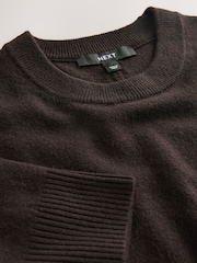 Chocolate Brown Super Soft Short Sleeve Knitted Top - Image 8 of 8