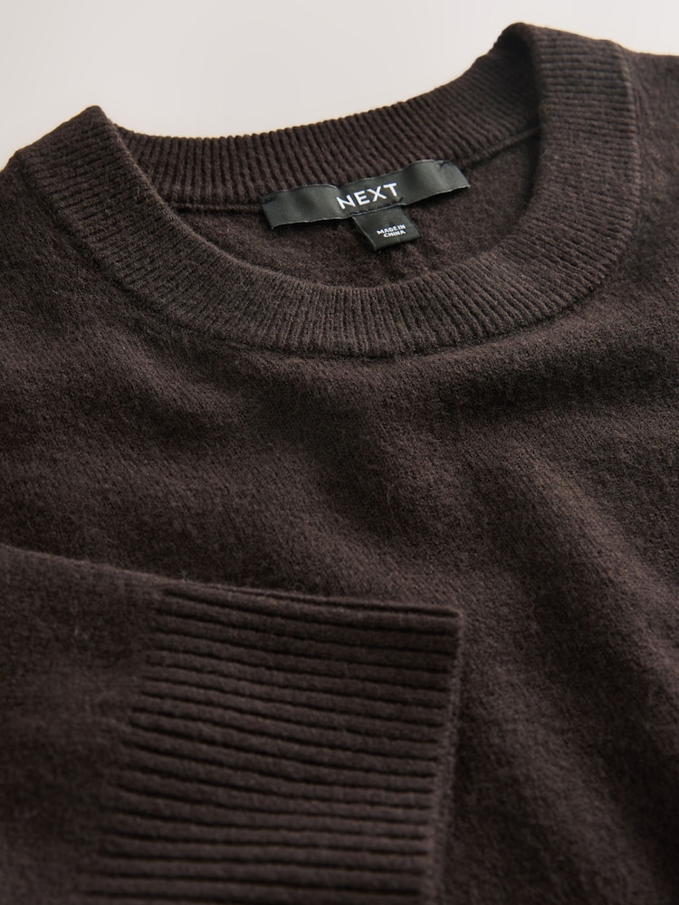 Chocolate Brown Super Soft Short Sleeve Knitted Top - Image 8 of 8 Chocolate Brown Super Soft Short Sleeve Knitted Top - Image 8 of 8