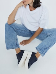 River Island Blue Platform Lace Up Trainers - Image 1 of 5