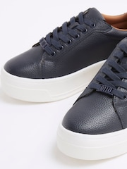 River Island Blue Platform Lace Up Trainers - Image 4 of 5