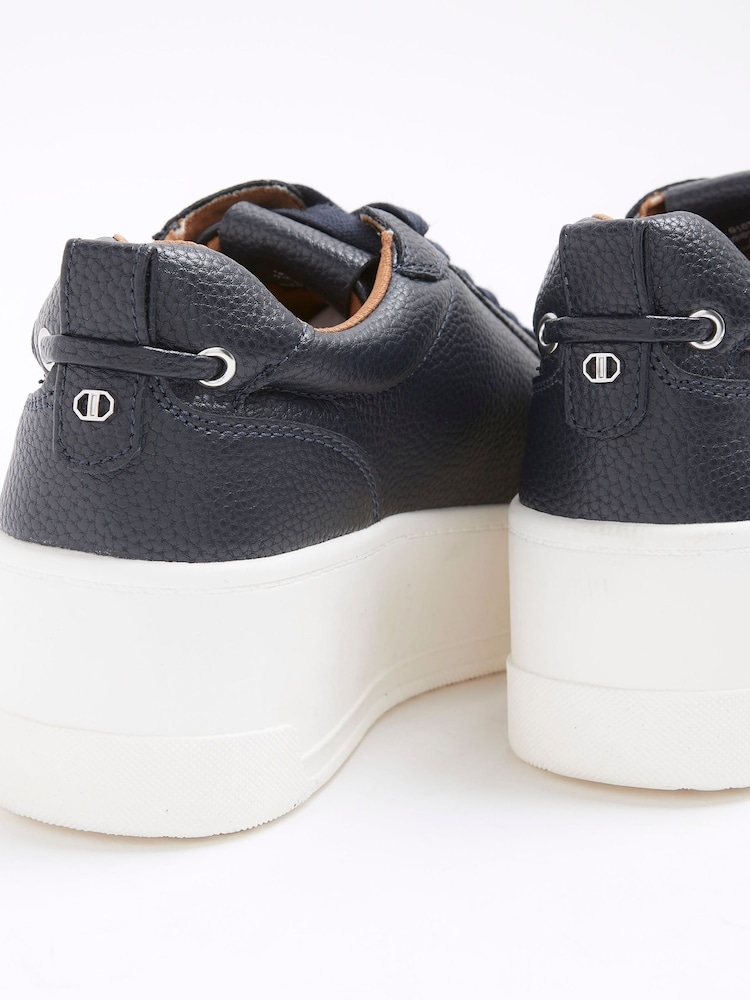 River Island Blue Platform Lace Up Trainers - Image 5 of 5