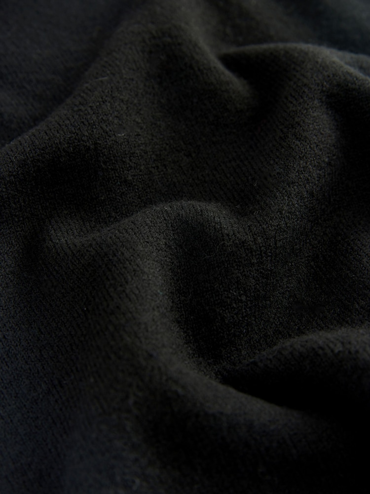 Black Heart Button Slim Super Soft Crew Neck Cardigan with Wool - Image 2 of 4 Black Heart Button Slim Super Soft Crew Neck Cardigan with Wool - Image 2 of 4