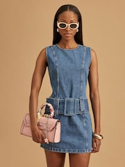 Robe River Island en jean 100% coton à taille basse - Image 2 of 5
