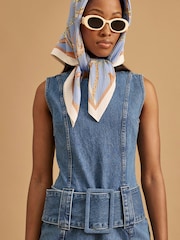 Robe River Island en jean 100% coton à taille basse - Image 3 of 5