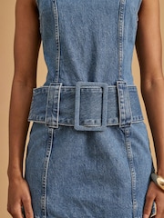 Robe River Island en jean 100% coton à taille basse - Image 4 of 5