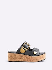 River Island Black Backless Wedge Sandals - Image 2 of 6