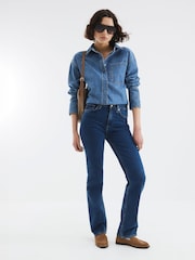 River Island Blue Stretch Straight Leg 100% Cotton Jeans - Image 2 of 2
