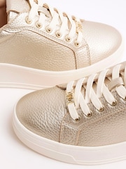 River Island Gold Platform Lace Up Trainers - Image 6 of 6