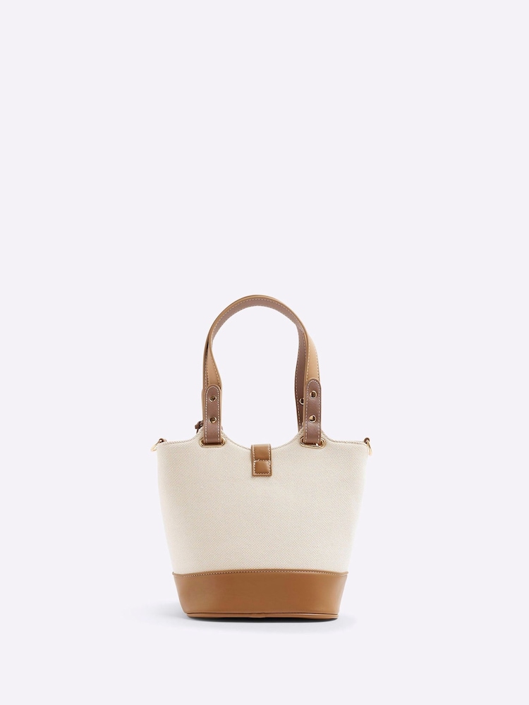 River Island Natural Panelled Bucket Bag - Image 2 of 6