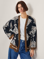 Monsoon Black Pamela Print Blend Jacket - Image 1 of 5
