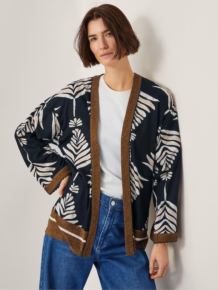 Monsoon Black Pamela Print Blend Jacket - Image 1 of 5