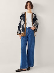 Monsoon Black Pamela Print Blend Jacket - Image 2 of 5