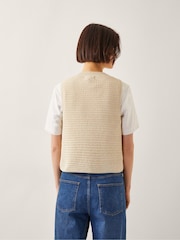 Monsoon Brown Niki Button Knit Tank Top - Image 3 of 4