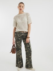 Crema - Camiseta de croché de River Island - Imagen 3 de 4