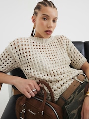 Crema - Camiseta de croché de River Island - Imagen 4 de 4