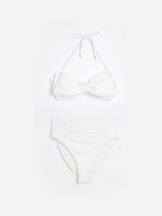 River Island White Bow Bandeau Bikini Set 2 Piece - Image 5 of 6