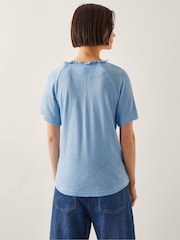 Monsoon Blue Andy Linen Blend T-Shirt - Image 3 of 4