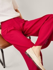 Monsoon Red Diane Wide Leg Trousers - Image 4 of 5
