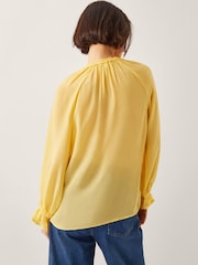Monsoon Yellow Amelia Frill Long Sleeve Blouse - Image 3 of 4