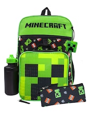 Vanilla Underground Black Boys Minecraft Backpack Set 5 Piece - Image 1 of 6