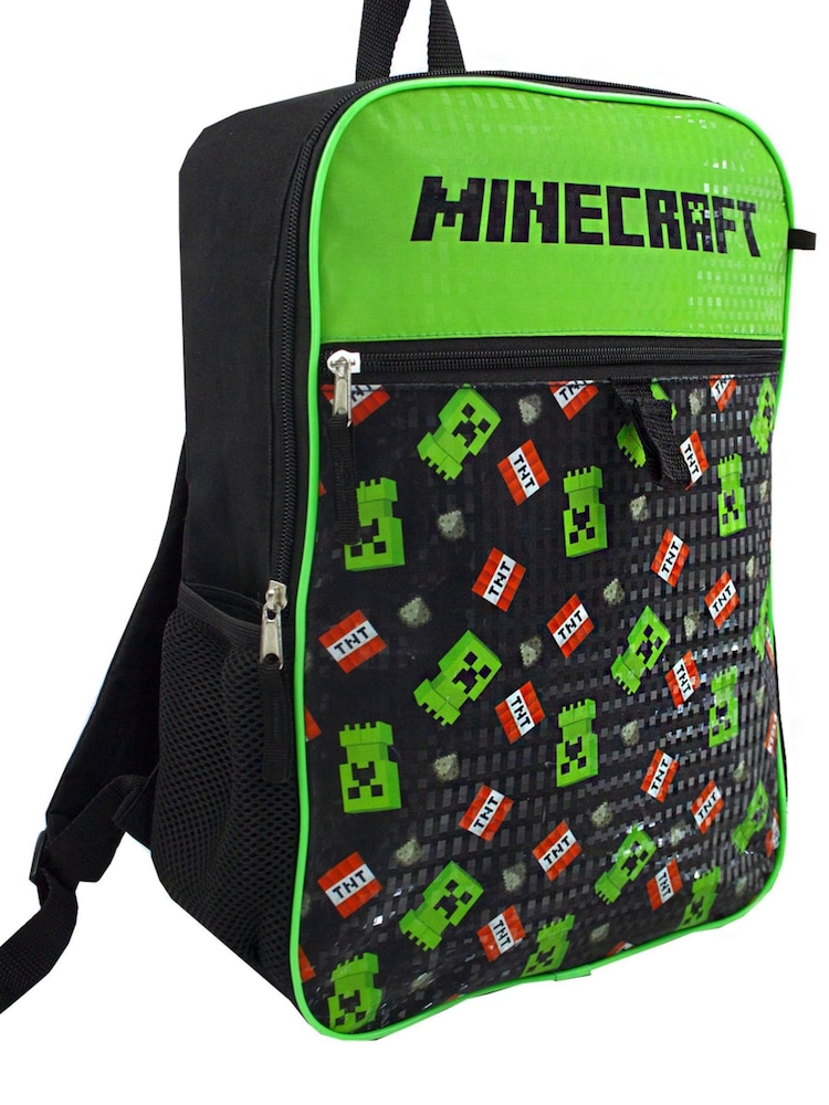 Vanilla Underground Black Boys Minecraft Backpack Set 5 Piece - Image 2 of 6