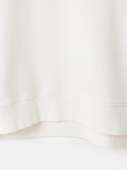 Oliver Bonas White Flower Applique Sweatshirt - Image 7 of 8