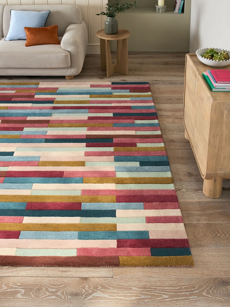 Multi Rio Broken Stripes Rug - Image 1 of 5 Multi Rio Broken Stripes Rug - Image 1 of 5
