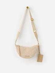 Oliver Bonas Cream Betty Corduroy Cross-body Belt Bag - Image 3 of 7