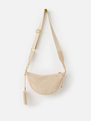Oliver Bonas Cream Betty Corduroy Cross-body Belt Bag - Image 4 of 7
