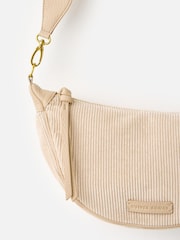 Oliver Bonas Cream Betty Corduroy Cross-body Belt Bag - Image 5 of 7