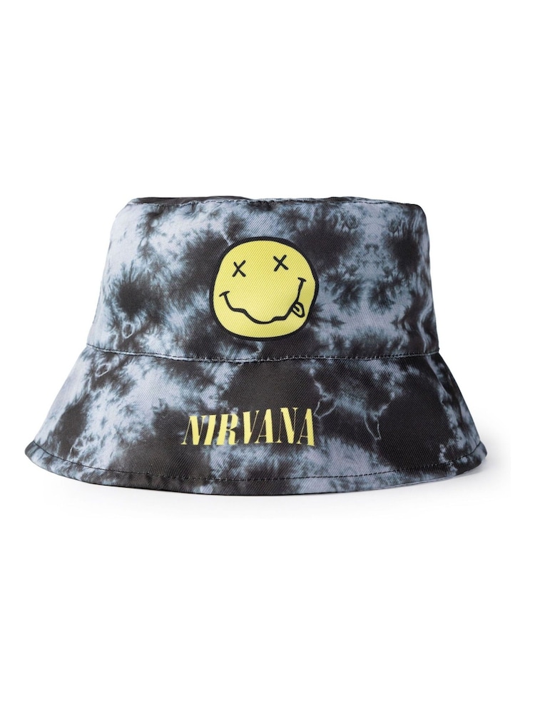 Buy Vanilla Underground Black Kids Nirvana Bucket Hat from the - Main Image
