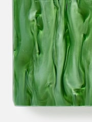 Oliver Bonas Green Marbled Box Clutch Bag - Image 5 of 7