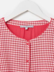 Oliver Bonas Red Gingham Tailored Waistcoat - Image 5 of 7