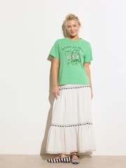 Oliver Bonas Green House of Cats Graphic 100% Cotton T-Shirt - Image 2 of 8