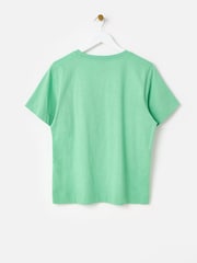 Oliver Bonas Green House of Cats Graphic 100% Cotton T-Shirt - Image 4 of 8