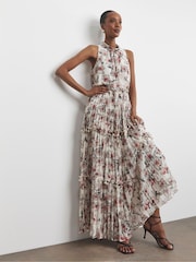 Joanna Hope Cream Ruffle Maxi Dress With Detachable Corsage - Image 1 of 5