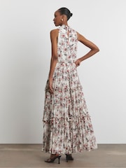 Joanna Hope Cream Ruffle Maxi Dress With Detachable Corsage - Image 2 of 5