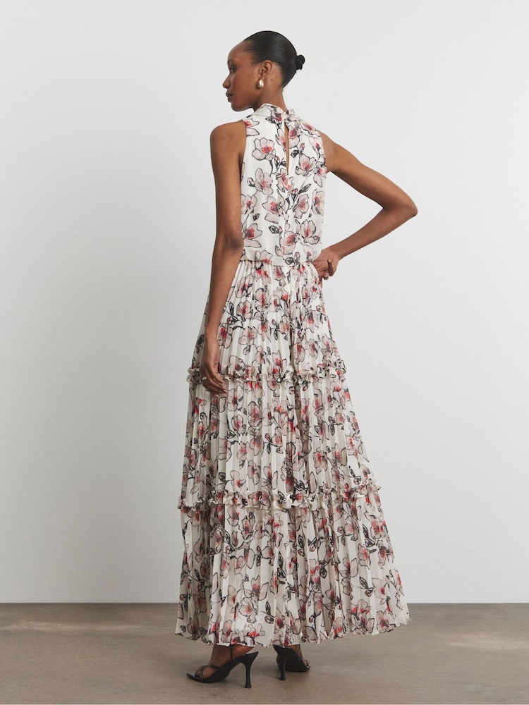 Joanna Hope Cream Ruffle Maxi Dress With Detachable Corsage - Image 2 of 5