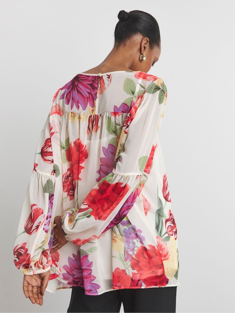 Joanna Hope Chiffon Romantic White Blouse - Image 2 of 5