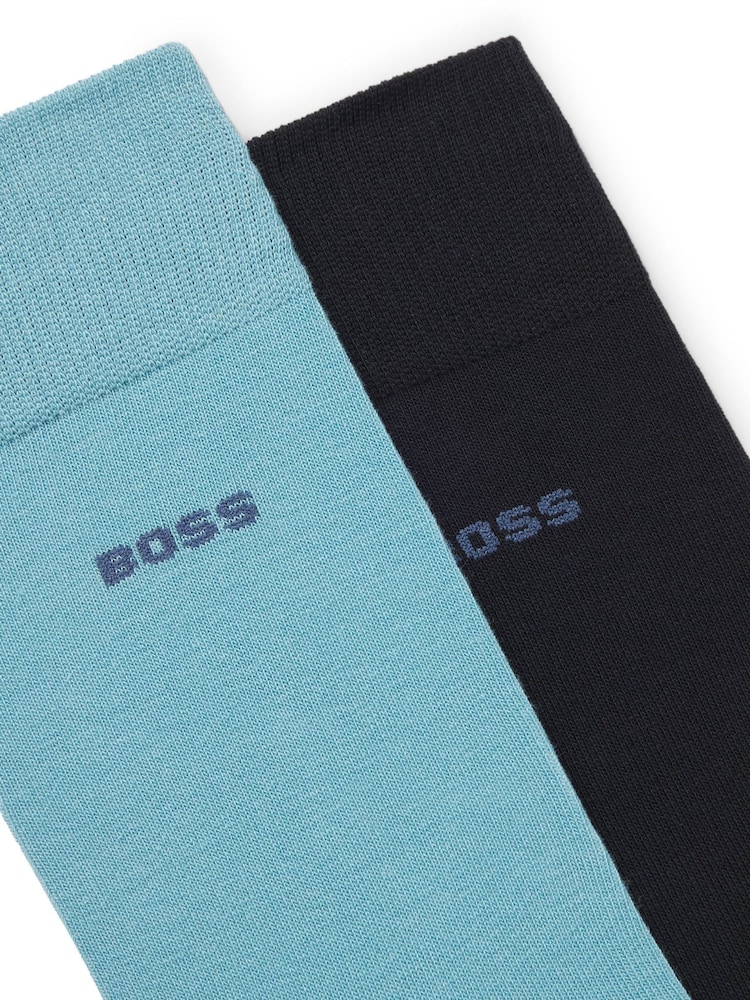 BOSS Blue/Black Socks 2 pack - Image 3 of 3