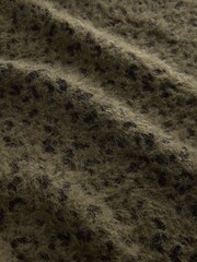 Green EDIT Long Sleeve Knitted Leopard Print Jumper - Image 14 of 14