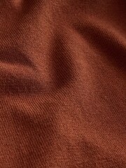 Red Brown EDIT Knitted Long Sleeve Roll Neck Polo Shirt - Image 3 of 3
