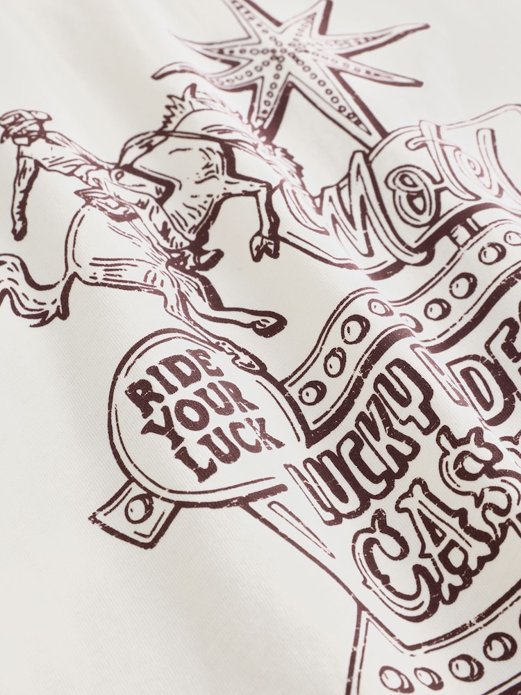 White Ecru EDIT Graphic Ringer T-Shirt - Image 7 of 7 White Ecru EDIT Graphic Ringer T-Shirt - Image 7 of 7
