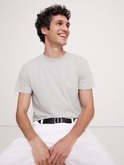 Banana Republic Grey Lightweight Cotton Crew-Neck T-Shirt - Image 1 of 1