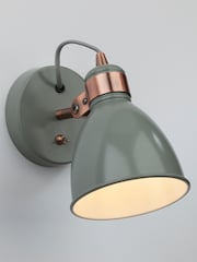 Dar Lighting Grey Satin Copper Frederick Single Spotlight - Image 1 of 6