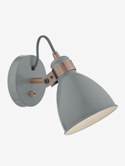 Dar Lighting Grey Satin Copper Frederick Single Spotlight - Image 2 of 6