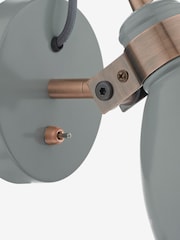 Dar Lighting Grey Satin Copper Frederick Single Spotlight - Image 5 of 6
