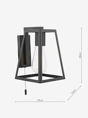 Dar Lighting Matt Black Claudia Wall Light - Image 4 of 4