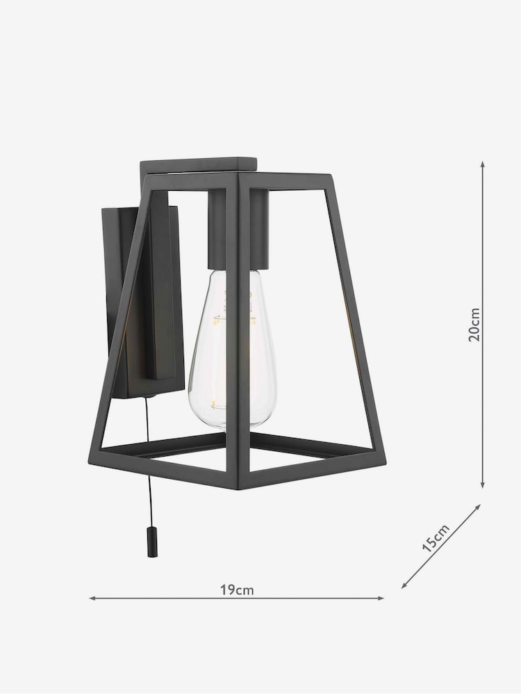 Dar Lighting Matt Black Claudia Wall Light - Image 4 of 4