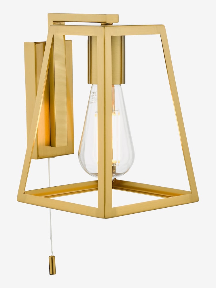 Dar Lighting Natural Brass Claudia Wall Light - Image 1 of 4